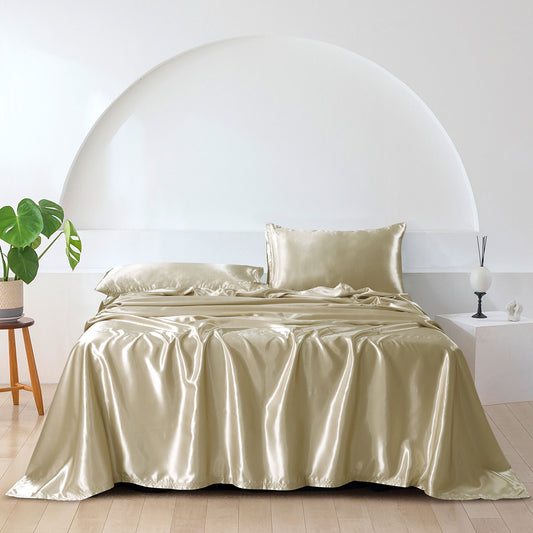 SILK PLAIN BED SHEET SET