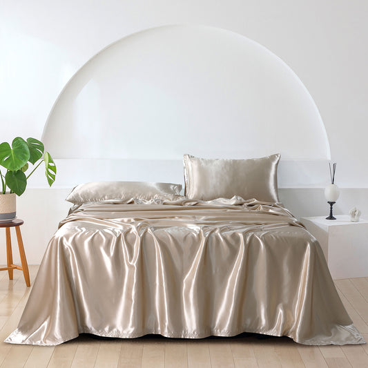 SILK PLAIN BED SHEET SET