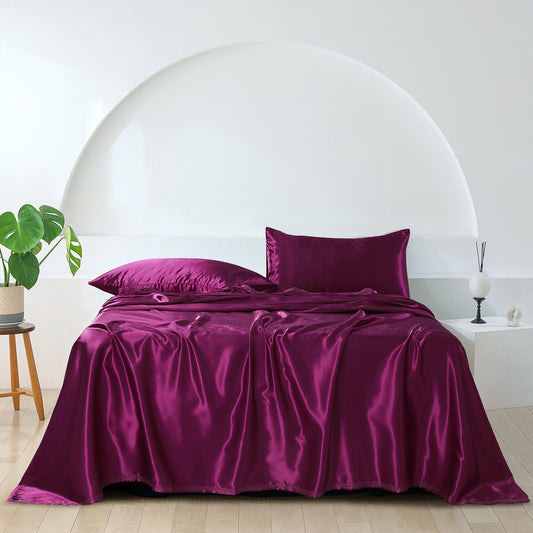 SILK PLAIN BED SHEET SET