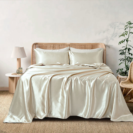 SILK PLAIN BED SHEET SET