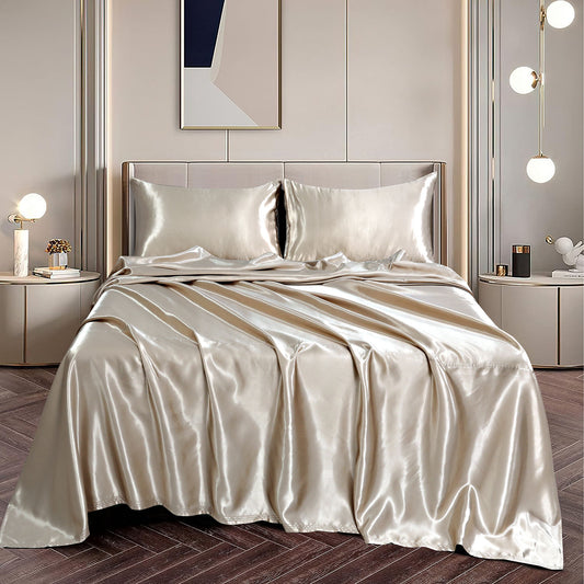 SILK PLAIN BED SHEET SET