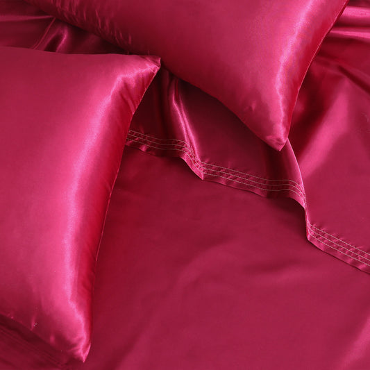 SILK PLAIN BED SHEET SET