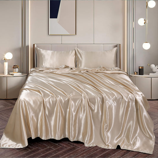 SILK PLAIN BED SHEET SET