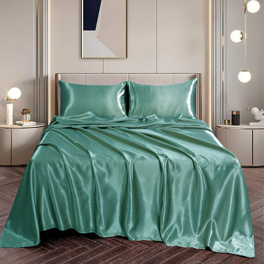 SILK PLAIN BED SHEET SET