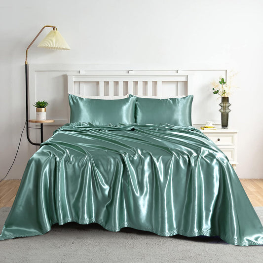 SILK PLAIN BED SHEET SET