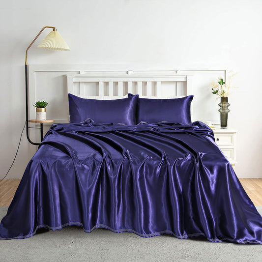 SILK PLAIN BED SHEET SET