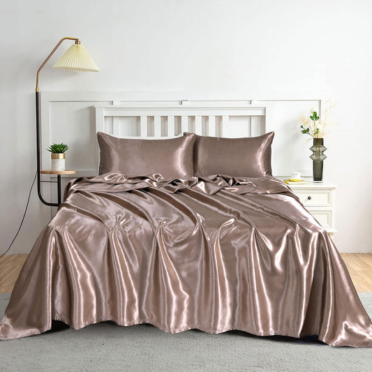 SILK PLAIN BED SHEET SET