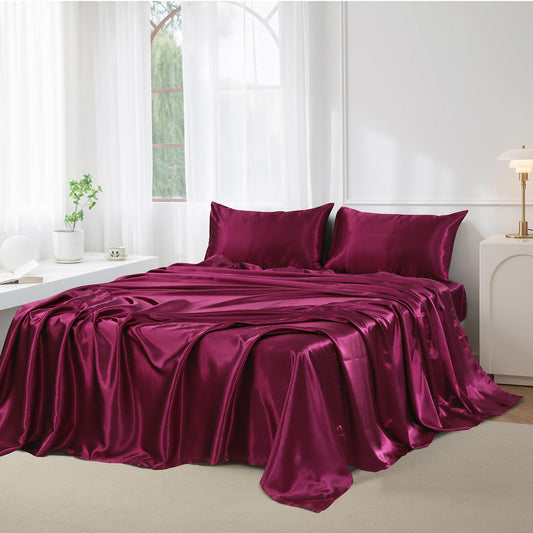SILK PLAIN BED SHEET SET