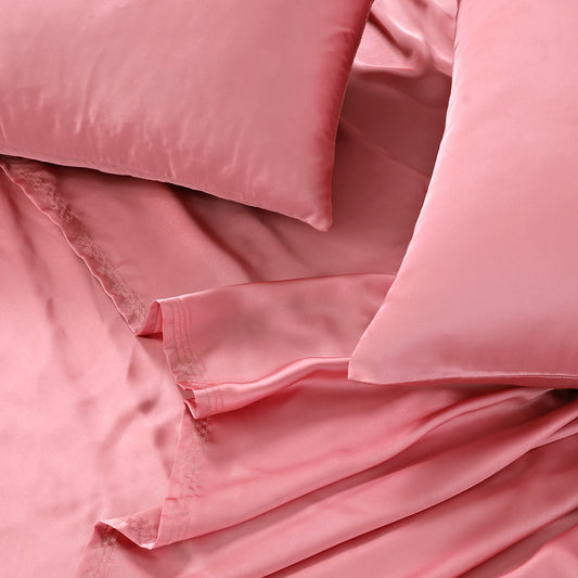 SILK PLAIN BED SHEET SET