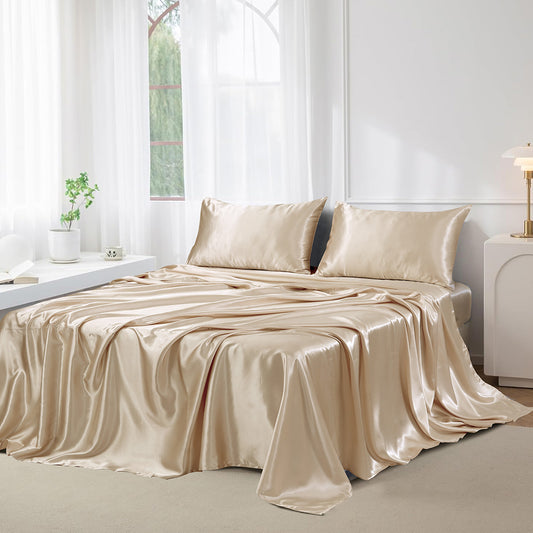 SILK PLAIN BED SHEET SET