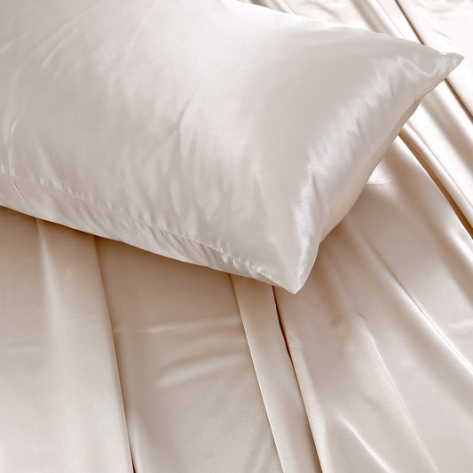SILK PLAIN BED SHEET SET