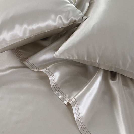 SILK PLAIN BED SHEET SET