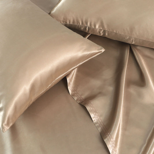 SILK PLAIN BED SHEET SET