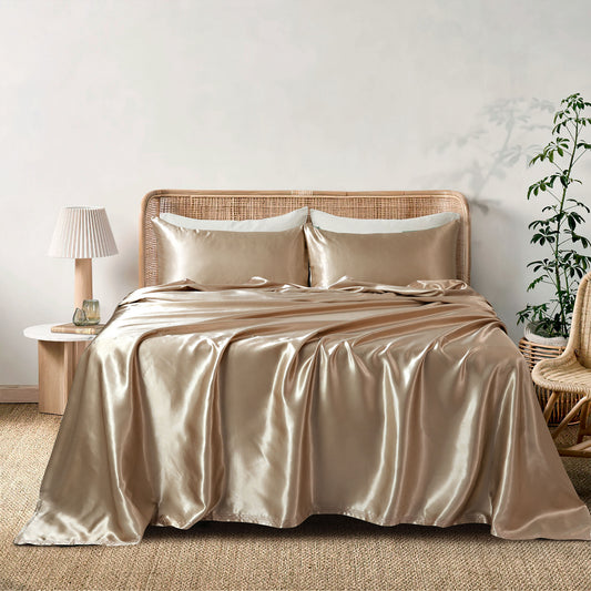 SILK PLAIN BED SHEET SET