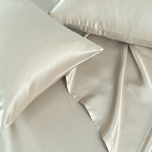 SILK PLAIN BED SHEET SET