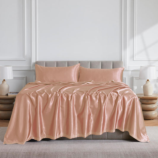 SILK PLAIN BED SHEET SET