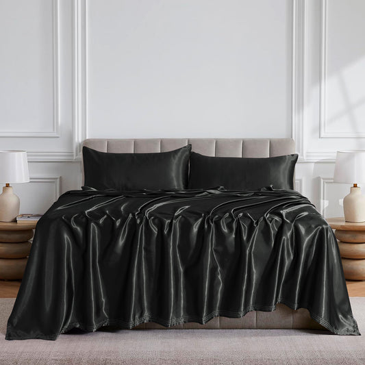 SILK PLAIN BED SHEET SET