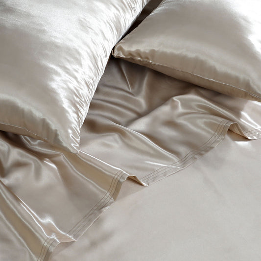 SILK PLAIN BED SHEET SET