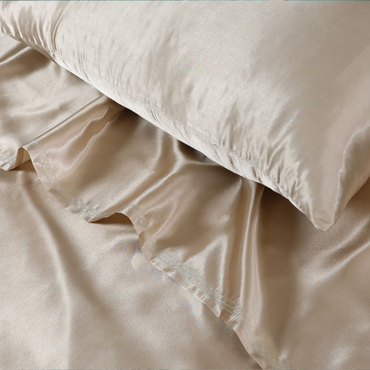 SILK PLAIN BED SHEET SET