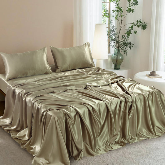 SILK PLAIN BED SHEET SET