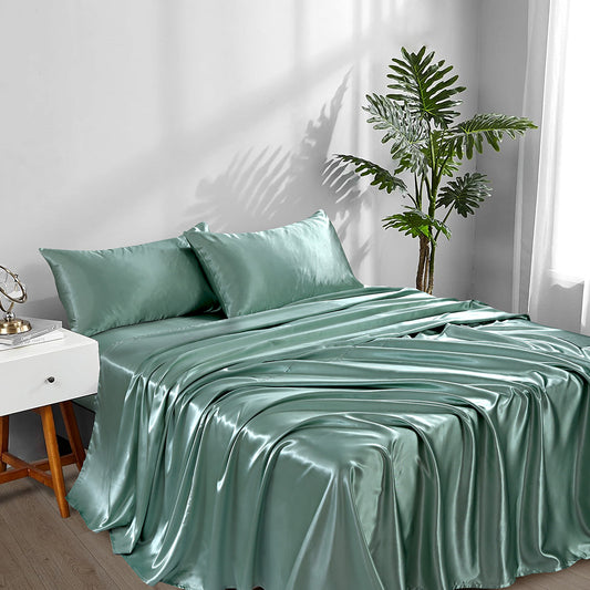 SILK PLAIN BED SHEET SET
