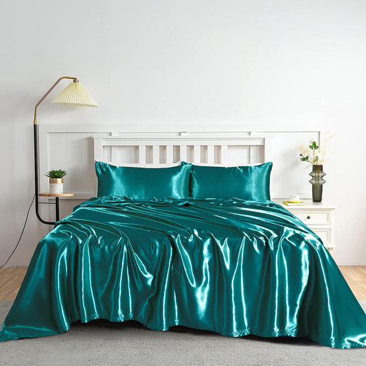 SILK PLAIN BED SHEET SET