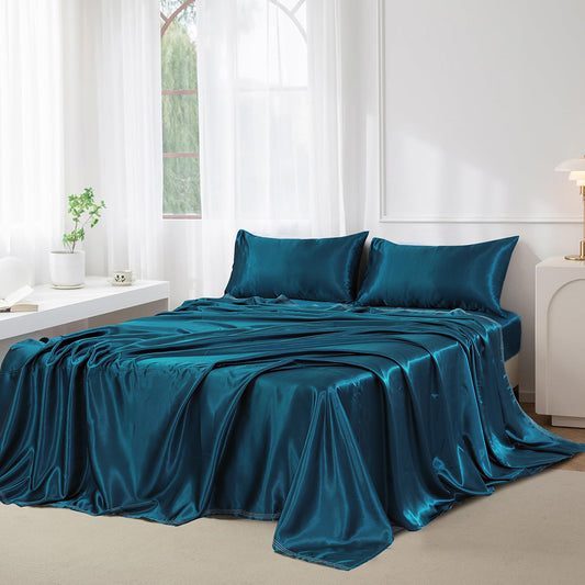 SILK PLAIN BED SHEET SET
