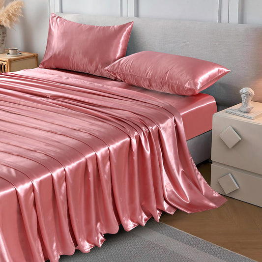 SILK PLAIN BED SHEET SET