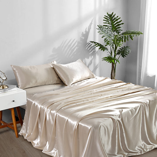 SILK PLAIN BED SHEET SET