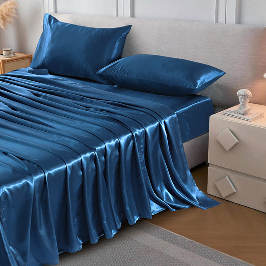 SILK PLAIN BED SHEET SET