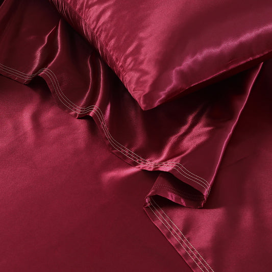 SILK PLAIN BED SHEET SET