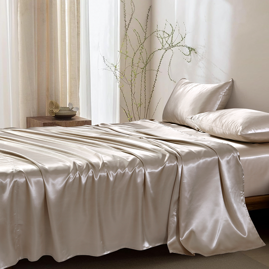 SILK PLAIN BED SHEET SET