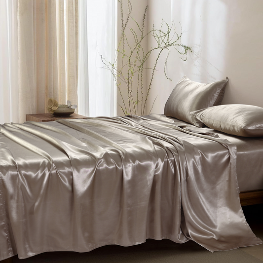SILK PLAIN BED SHEET SET