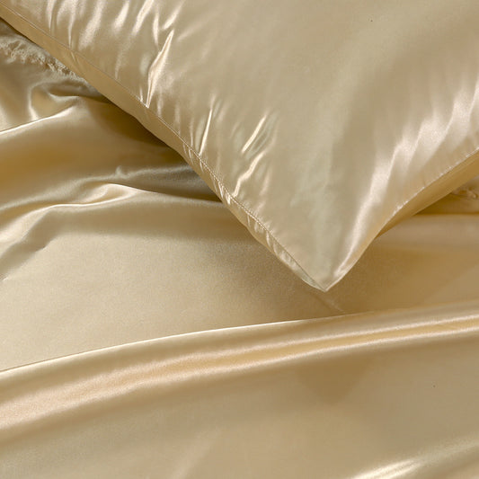 SILK PLAIN BED SHEET SET