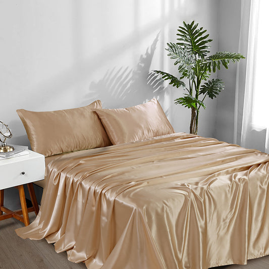 SILK PLAIN BED SHEET SET