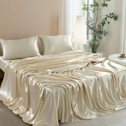 SILK PLAIN BED SHEET SET