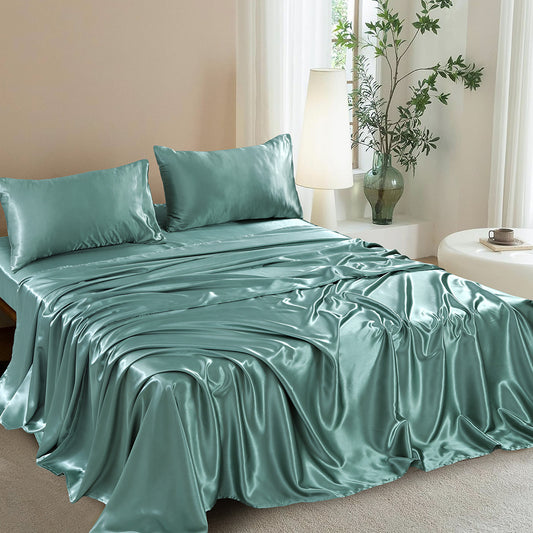 SILK PLAIN BED SHEET SET
