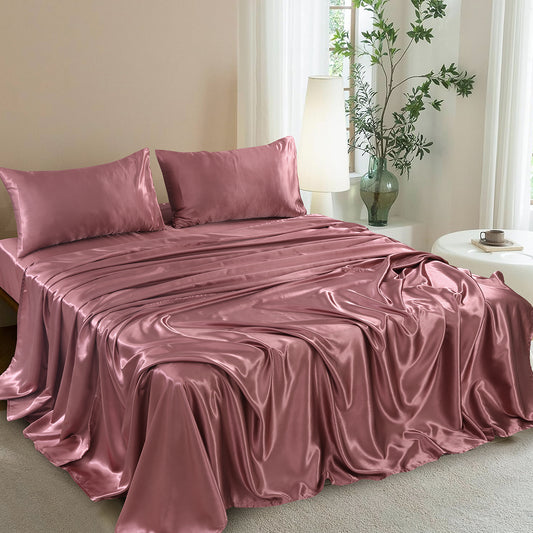 SILK PLAIN BED SHEET SET
