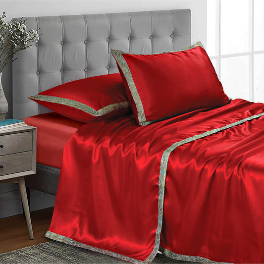 SILK PLAIN BED SHEET SET