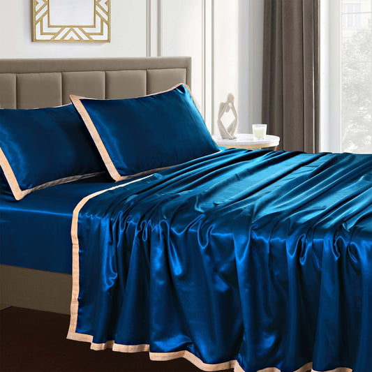 SILK PLAIN BED SHEET SET