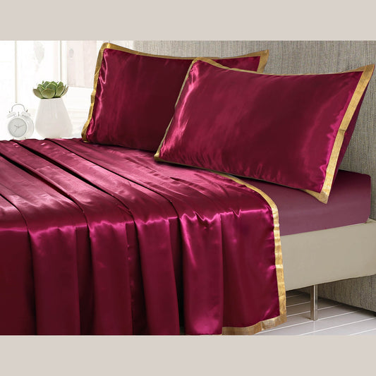 SILK PLAIN BED SHEET SET