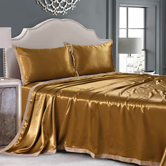 SILK PLAIN BED SHEET SET